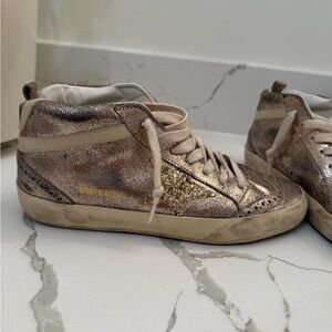 Golden Goose Metallic High-Top Sneakers